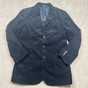 J. Crew Navy Corduroy Blazer 42R Men's 3 Button Field Coat Preppy Sport Coat